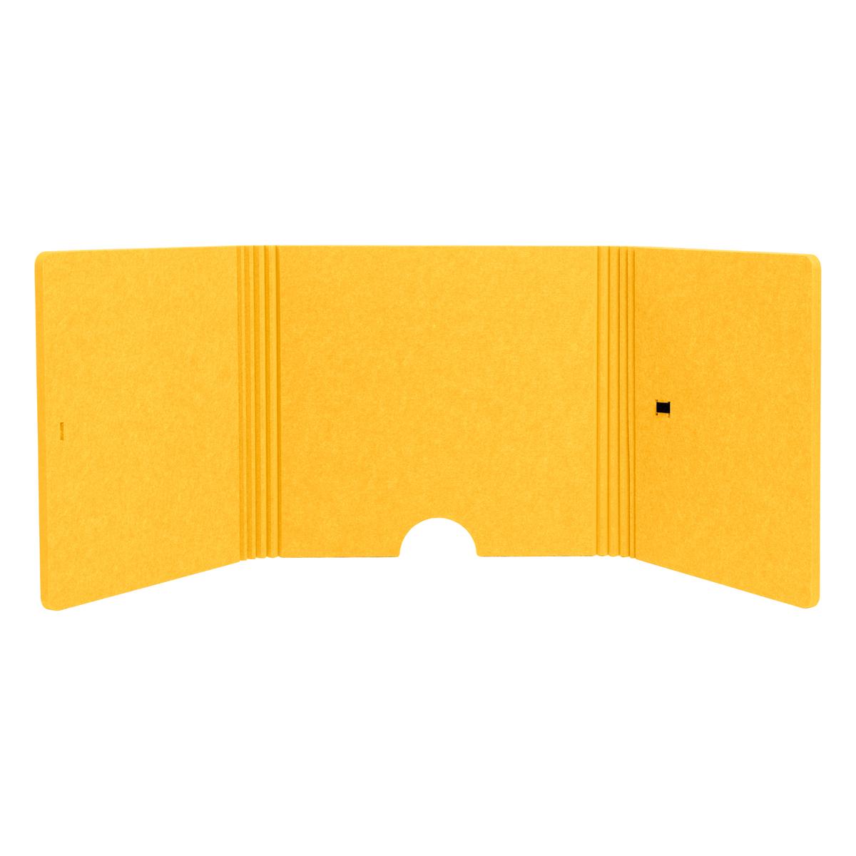 The Hide desk screen 400, yellow