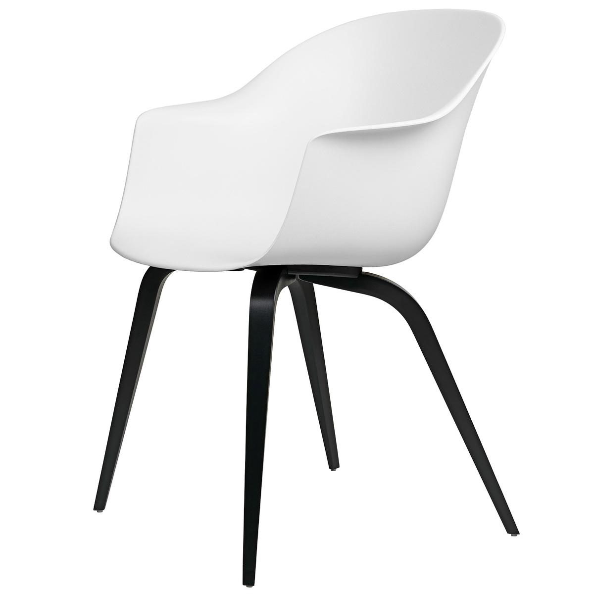 Bat chair, pure white - black beech base