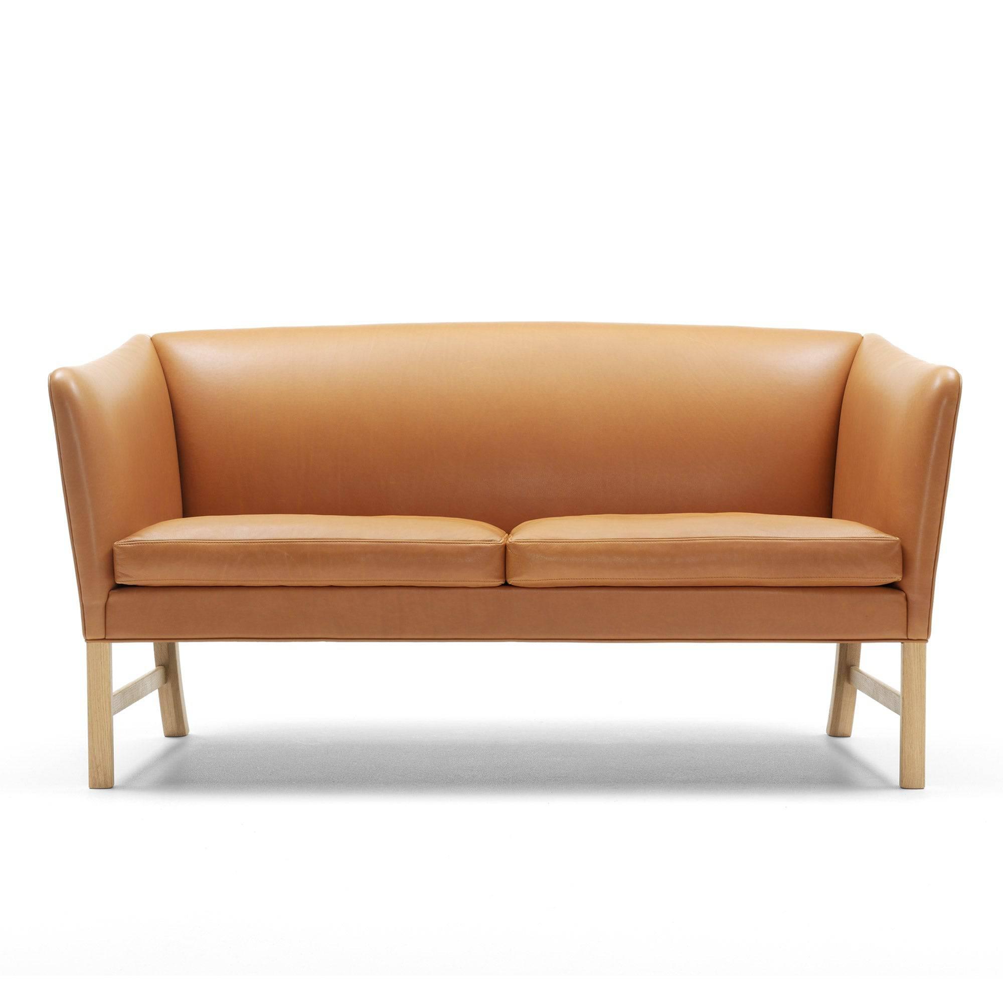 OW602/603 Sofa - Oak, oiled / 2-seater / (Thor leather) Cognac leather Thor 307