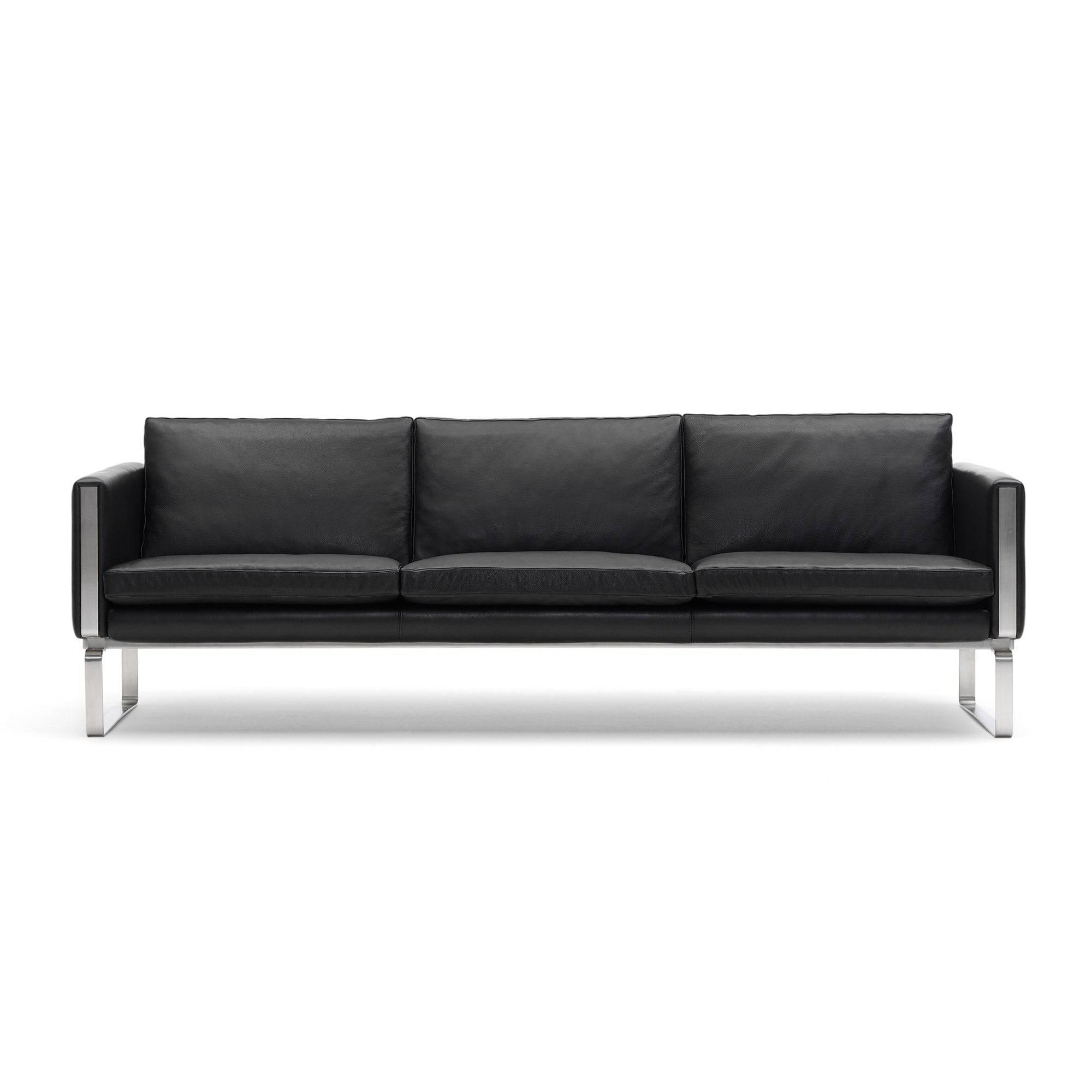 CH102/103/104 sofa - CH103 (3 seater) / (Thor leather) Black leather Thor 301