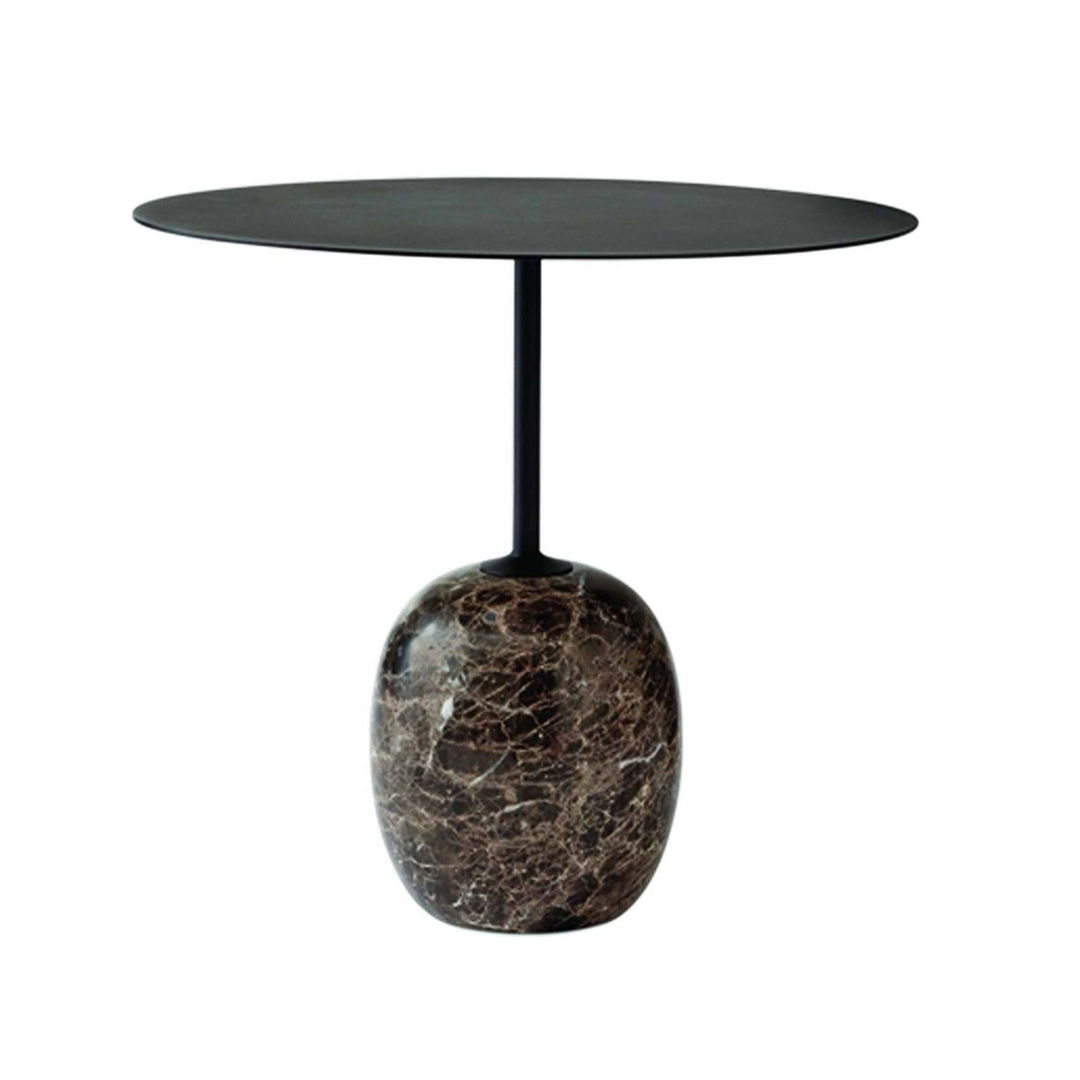 Lato LN9 Side Table - Warm Black & Emparador Marble